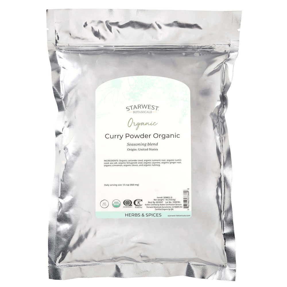 Starwest Botanicals, Органический порошок карри, 453,6 г (1 фунт)