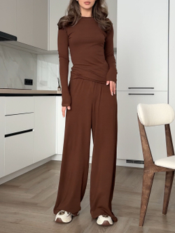 Комплект трикотажный, брюки и лонгслив