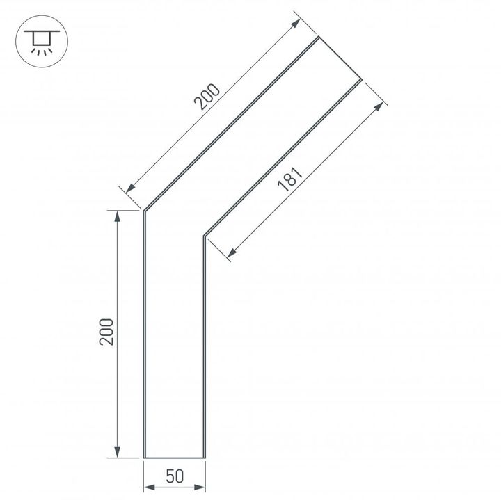 Коннектор угловой Arlight SL-Line-5035-135 030113
