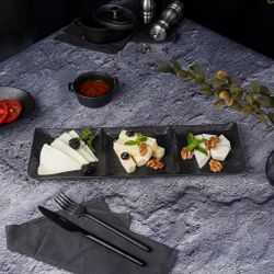 Блюдо прямоугольное 40*13 см h2,8 см с бортами Side Up2 и делениями   P.L. [1]