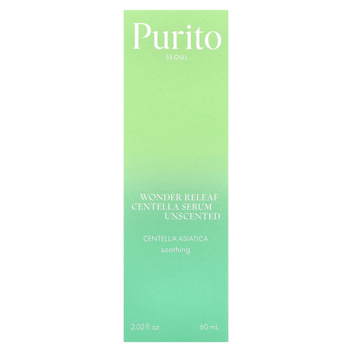 Purito, Wonder Releaf, сыворотка с центеллой, без запаха, 60 мл (2,02 жидк. унц.)