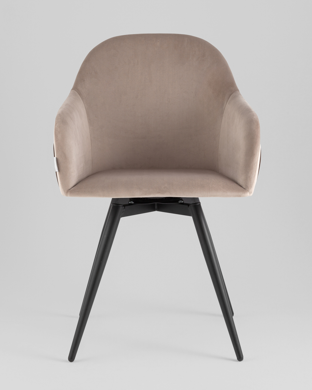 Стул вращающийся Новел New велюр серо-коричневый