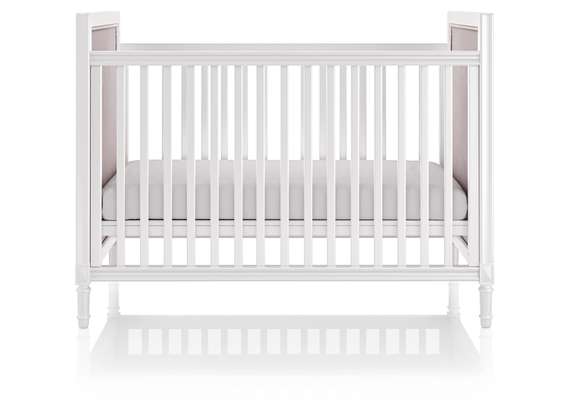 Кроватка Elit (белый, розовая ткань)