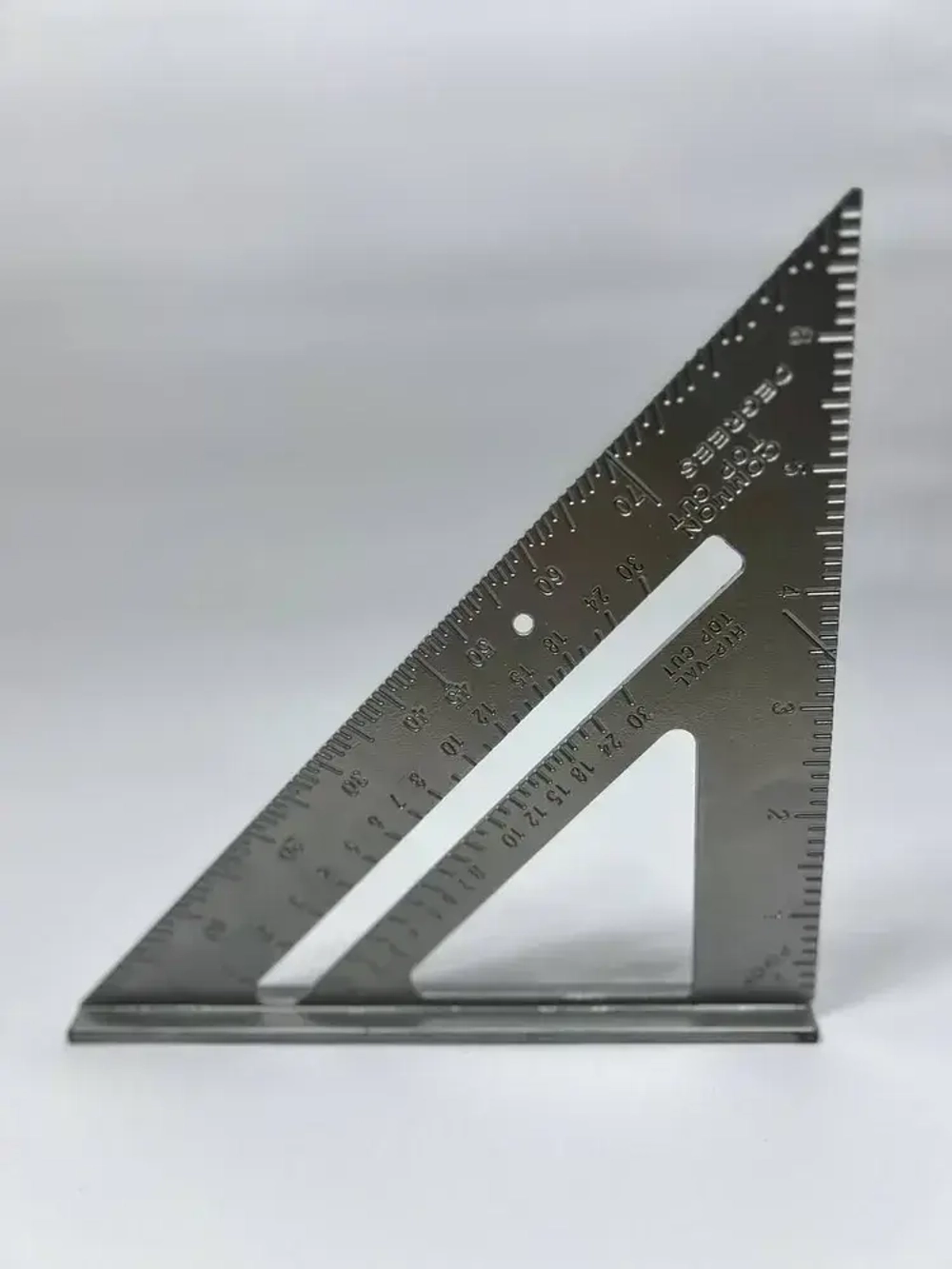 Угольник столярный линейка Свенсона метрический 180мм, Алюминий