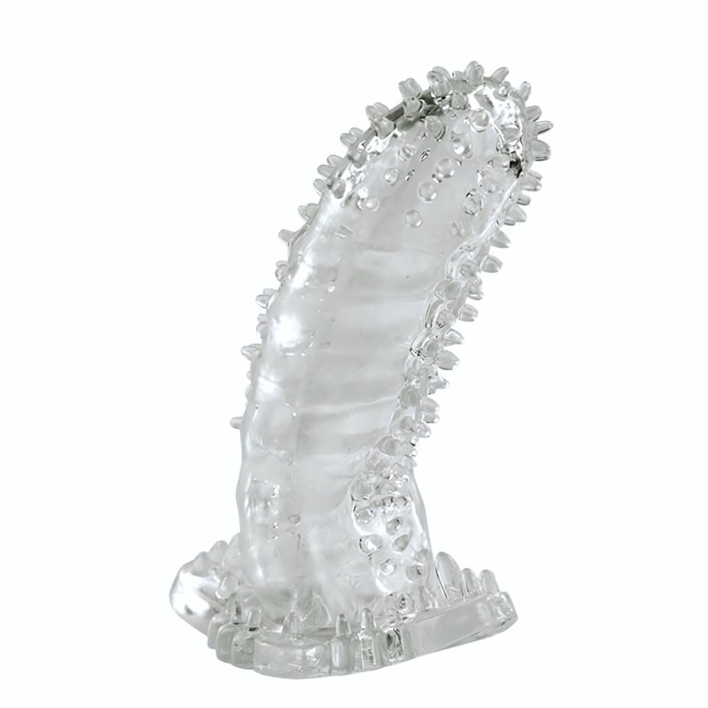 Насадка на пенис со стимуляцией предвагинальной зоны - 14 см. (Цвет: прозрачный)