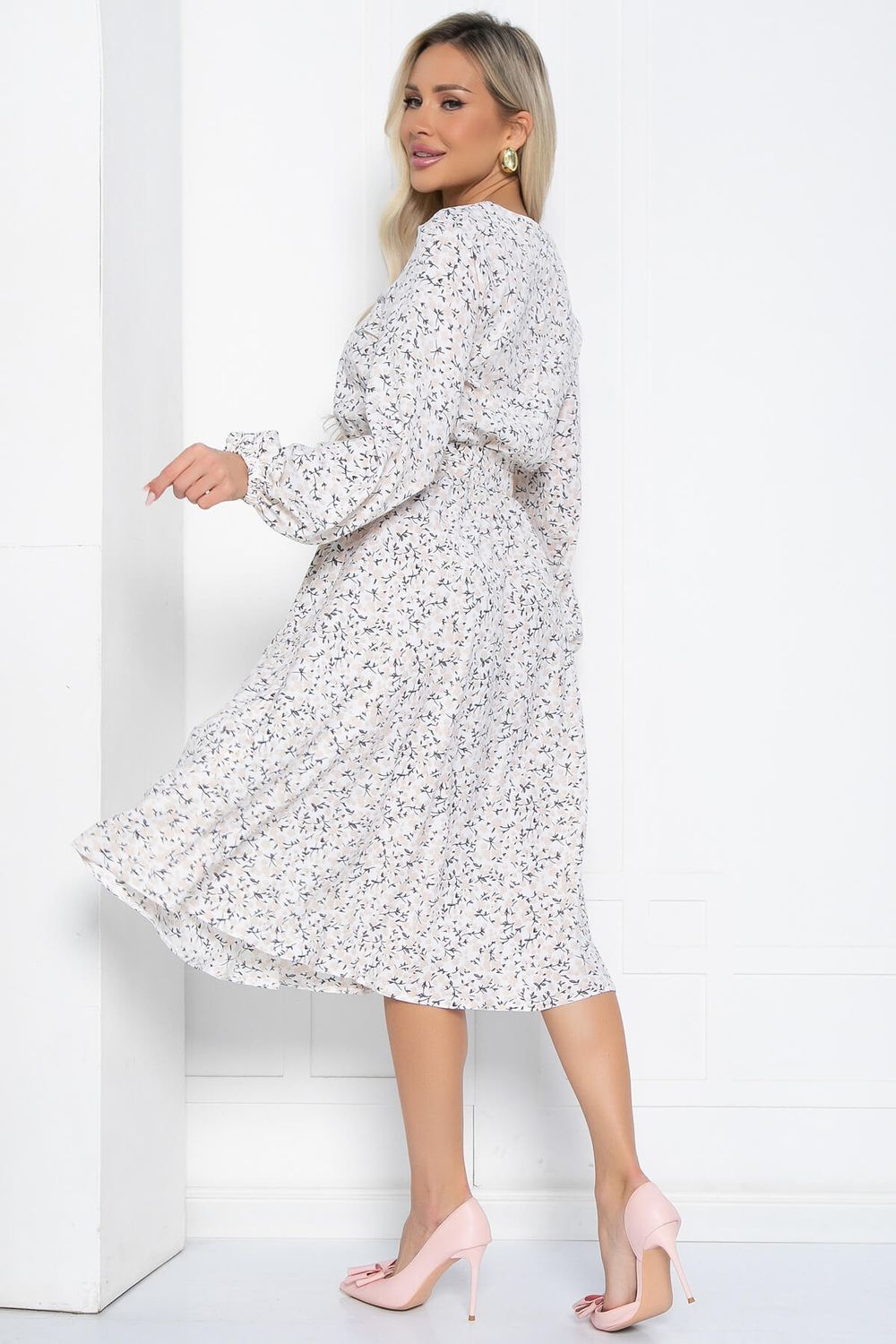 Платье Трепетная нежность (бело-бежевое) П12456-8 LT Collection