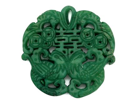 Подвеска резная из нефрита 70мм