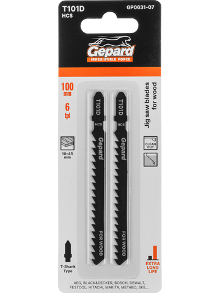 Пилка лобз. по дереву T101D (2 шт.) GEPARD