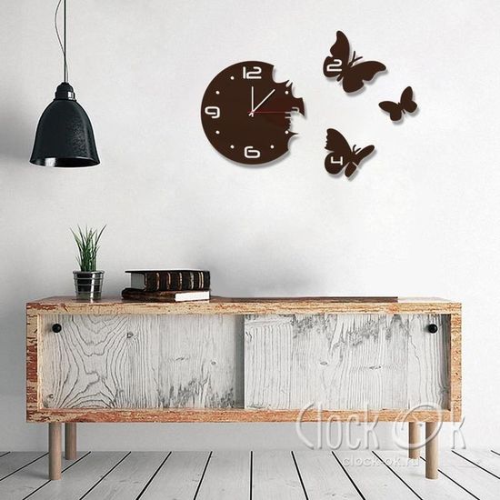 Настенные часы Три бабочки