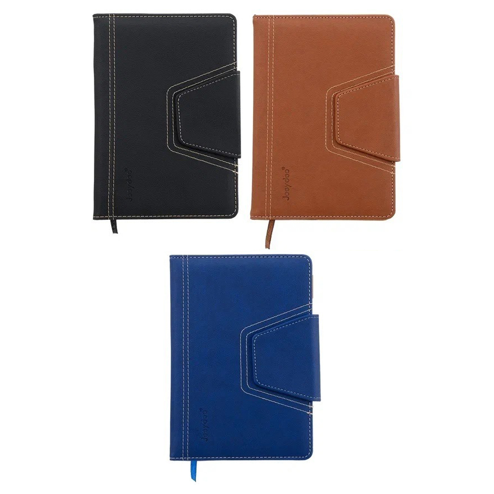 Записная книжка Basir на магните, формат А5, переплет из кожзама, 21*15 см, 112 листов, 3 цвета ассорти