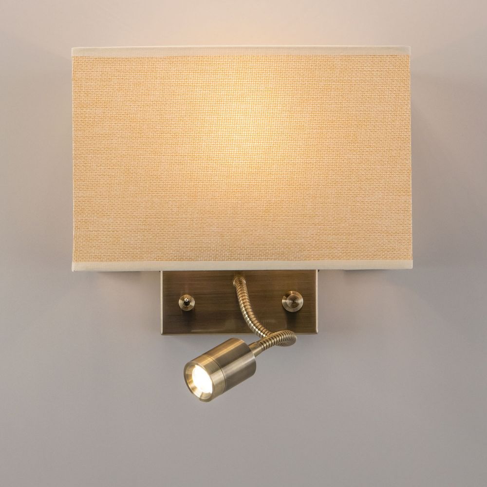 Citilux Декарт CL704303 Бра с бежевым абажуром и диммером