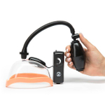 Вагинальная помпа с вибрацией Vagina Vibrating Sucker (Цвет: прозрачный с черным)