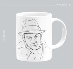 Кружка с принтом минимализм "Ремарк"