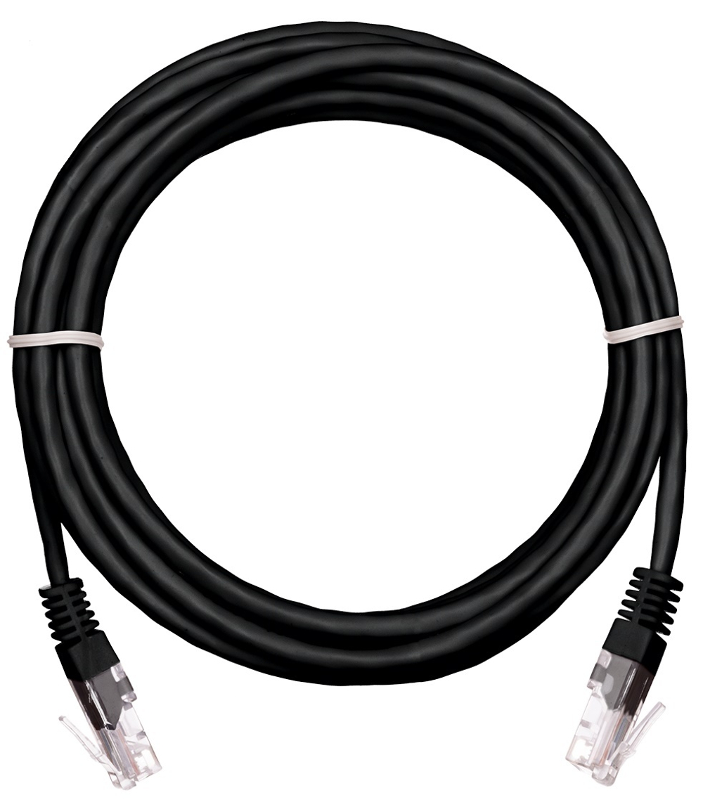 Кабель патч-корд U/UTP 5e кат. 10м Netlan EC-PC4UD55B-BC-PVC-100-BK-5
