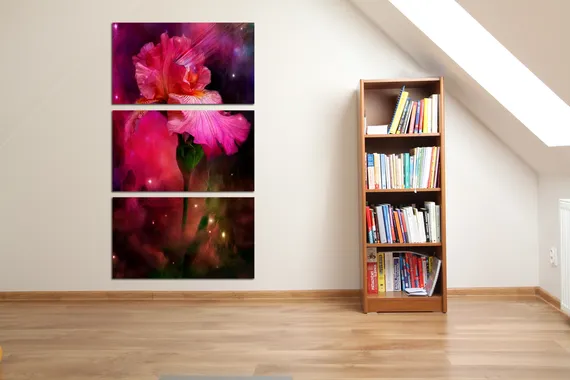 Модульная картина "Космический цветок"