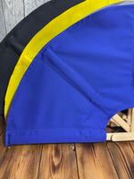 Веер для бани и сауны, опахало (сосна) синий