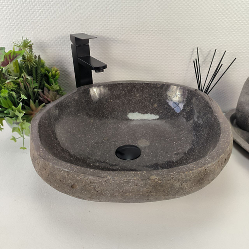 Раковина из речного камня RS-64859 48*45*15 0856