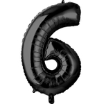 Шар фольгированный Цифра 6 66 см (Черный)