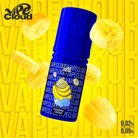 VAPE CLOUD Banan Cream Ice - Банановый крем, лед 0.02 %