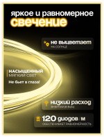 Неоновая светодиодная лента PJShop 4м, 8х16мм, 220В, IP 67, гибкий неон, синий, кратность реза 10 см