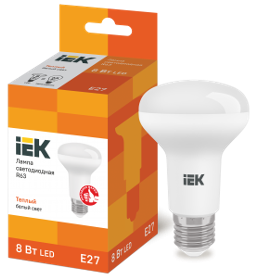 Лампа светодиодная R63 рефлектор 8Вт 230В 3000К E27 IEK