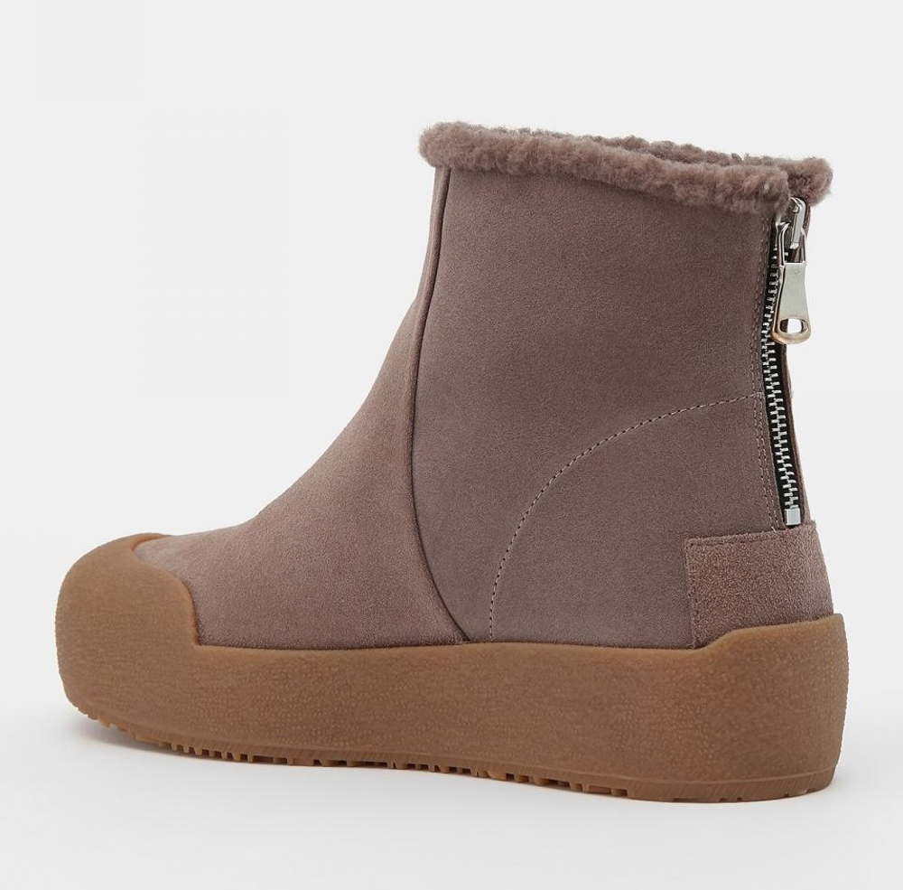 Замшевые ботинки INUIKII Cortina Beige на меху