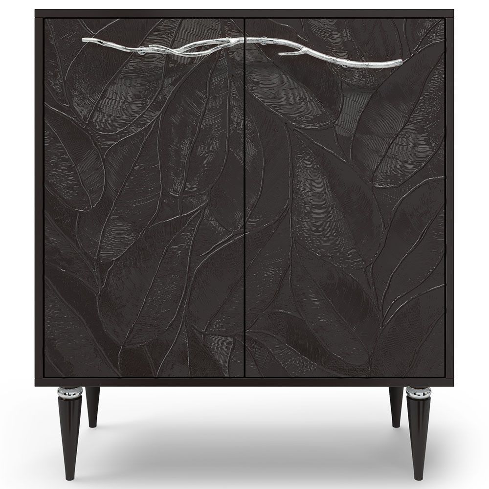 Комод Арт Колор leaves Классик Сильвер с 2 полками Терпкий коричневый