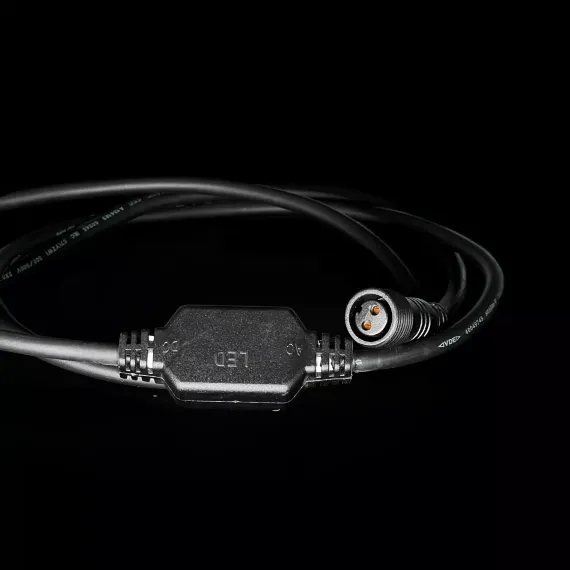 Кабель питания 1,5 м. с выпрямителем для каучуковых и ПВХ нитей 220В., провод черный Каучук, IP65, LTC (LLC-1-3A)