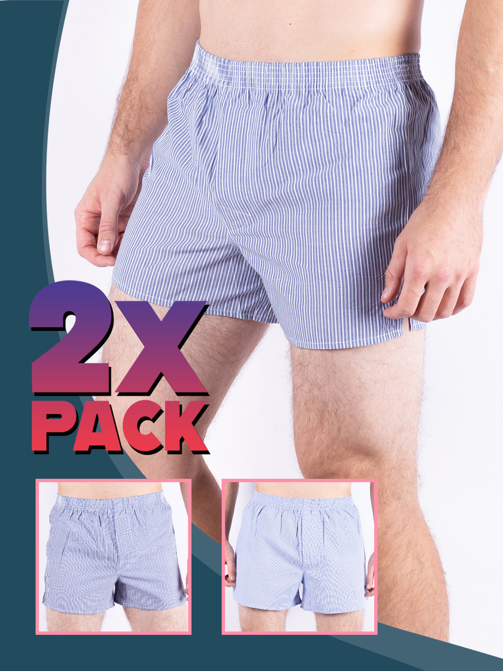 Трусы мужские, шорты укороченные 2 шт SWAN Style-3