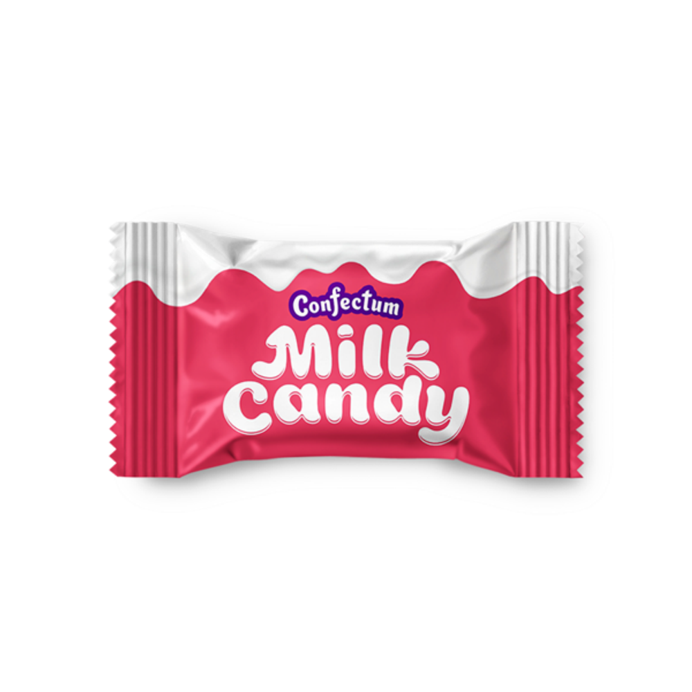 Молочная таблетированная конфета «Confectum Milk Candy» со вкусом клубники, 50 гр х 12 шт
