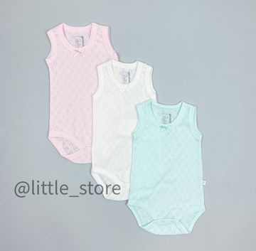 Боди-маечки ажурные (Ментол, Молочный, Нежно-розовый)
