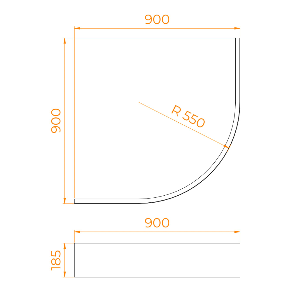 Экран для поддона RGW NP/STYLE (900x900)