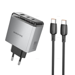 Зарядное устройство на Type-C PD65W Borofone BN22 (2C1A) (metal gray)