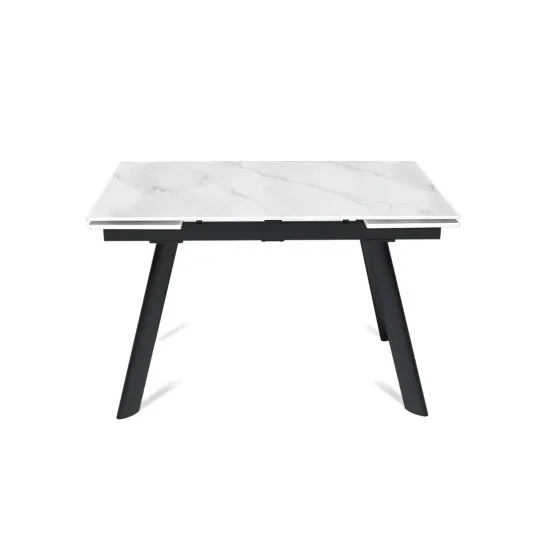 Стол "СТОУН" 120-180, керамика Snow Mountain Stone матовая , черный муар