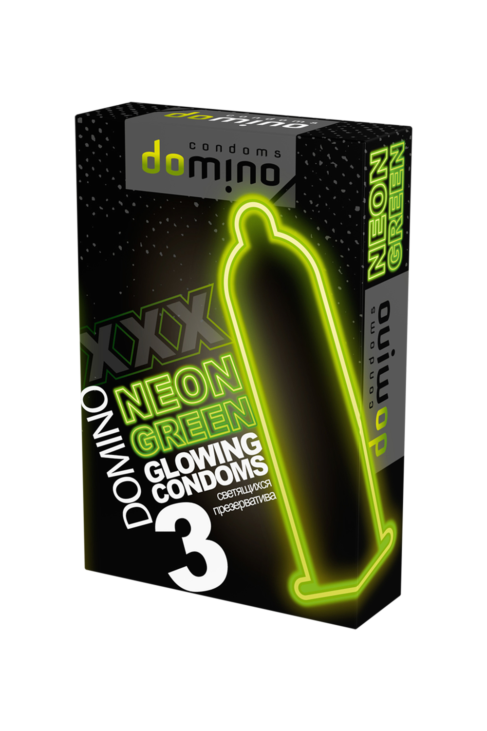 Презервативы светящиеся в темноте Luxe Domino Neon, 3 шт