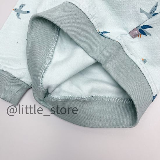 Свитшот "Облака" из футера с начесом, Светло-голубой