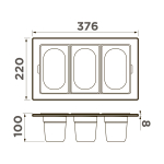 Контейнер Omoikiri DC-04-3-GB