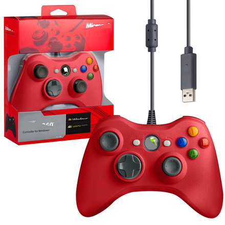 Проводной геймпад для Xbox 360/ПК (52А-00003, красный)