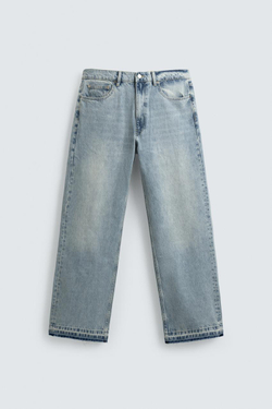 ZARA ДЖИНСЫ LOOSE FIT, ГОЛУБОЙ