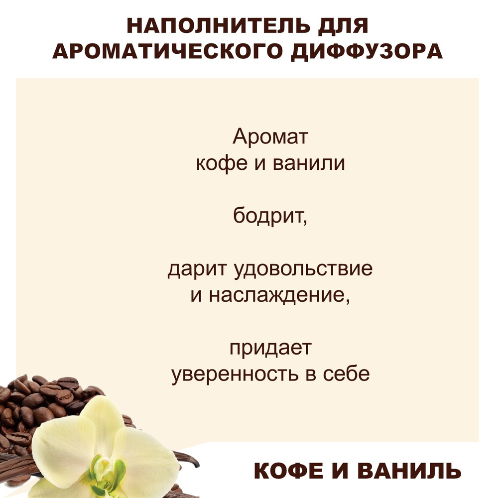 КОФЕ / ВАНИЛЬ - Наполнитель для ароматического диффузора