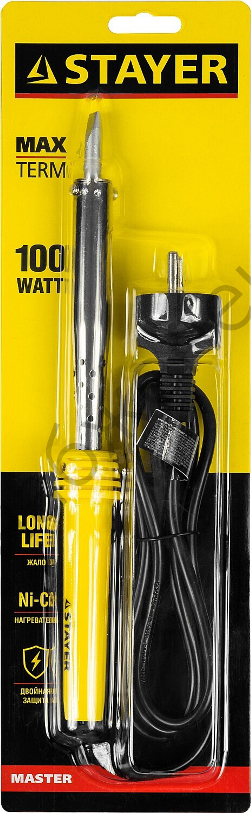 STAYER MAXTerm 100 Вт клин, Электропаяльник с пластиковой рукояткой (55305-100)