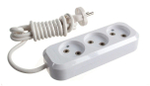 Удлинитель 3 гнезда 1,5 метра10А/2,2 кВт без заземления ПВС 2x1,0 SBE 10-3-1,5-N