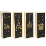 Пакет под бутылку «Новогоднее чудо» 12*35*9 см