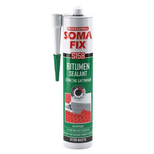 Герметик д/крыш и кровли битумн. черный SOMA FIX   310мл    / S158