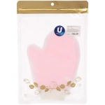 Мочалка - варежка массажная «SANTA MONIKA - VERONA», цвет белый / розовый, 20*14см (ZIP пакет)