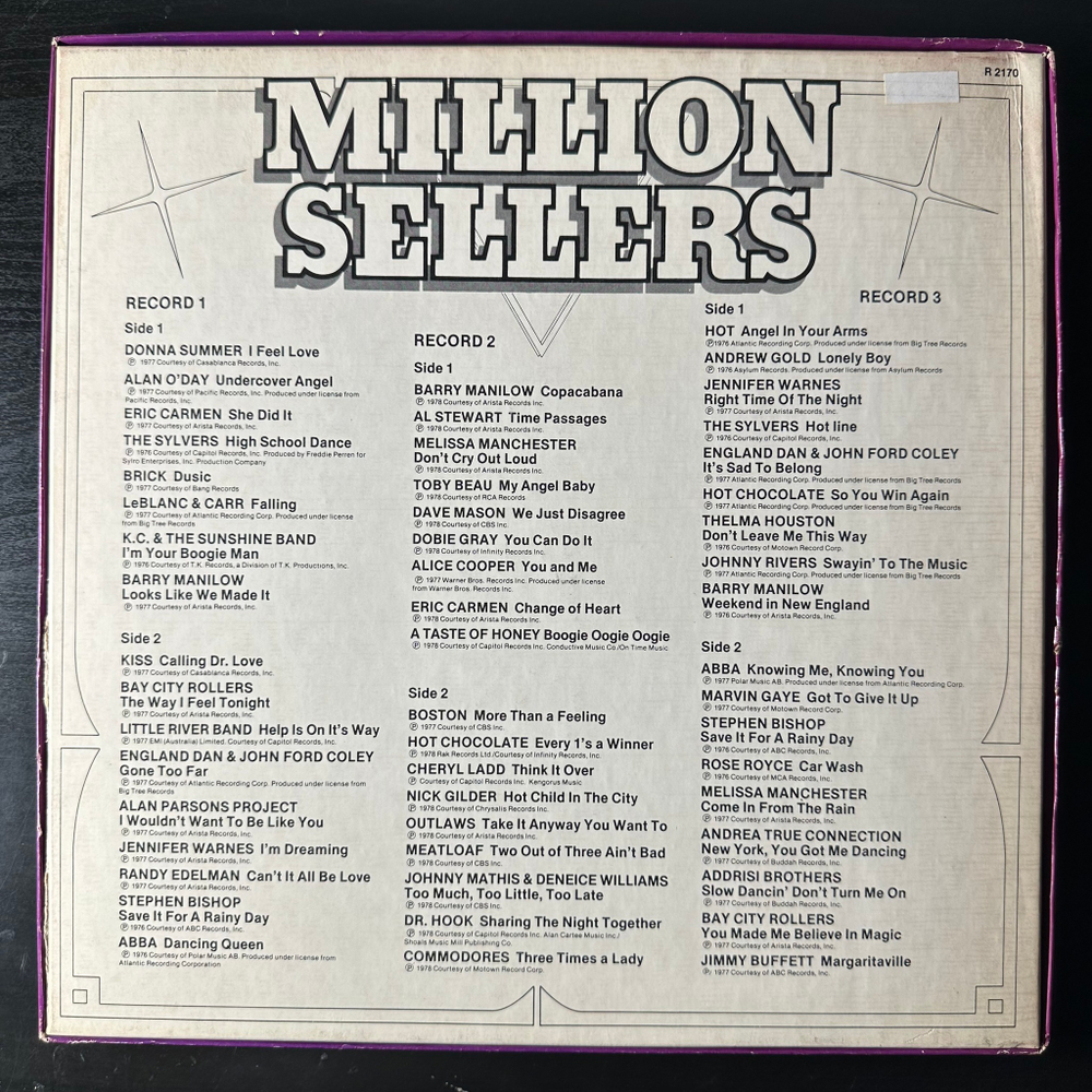 Сборник Million Sellers 3LP (США 1978г.)
