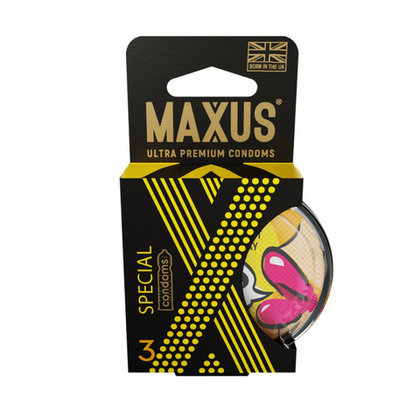 Презервативы в пластиковом кейсе точечно-ребристые MAXUS Special №3