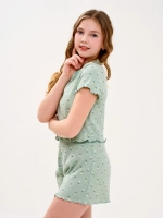 Пижама лапша домашняя с шортами