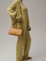 Кожаная сумка Azaro 30726 нюдовый