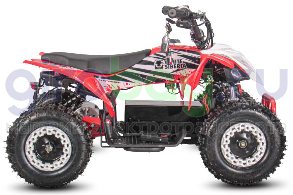 Детский электроквадроцикл WHITE SIBERIA SNEG LETO R 1000W - Красный фото 2 фото №7